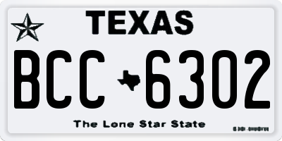 TX license plate BCC6302