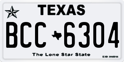 TX license plate BCC6304