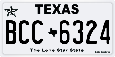 TX license plate BCC6324
