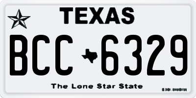 TX license plate BCC6329