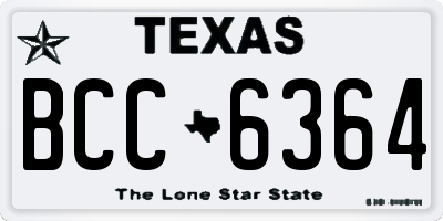 TX license plate BCC6364