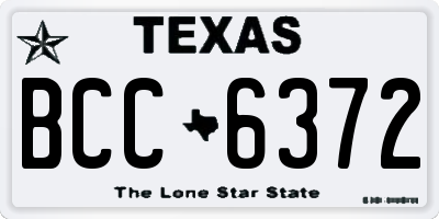 TX license plate BCC6372