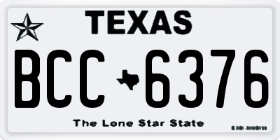 TX license plate BCC6376