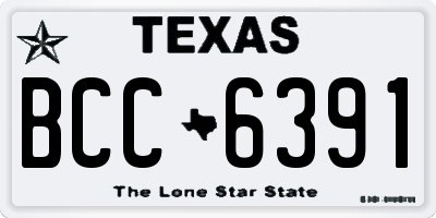 TX license plate BCC6391