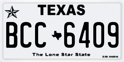 TX license plate BCC6409