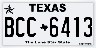 TX license plate BCC6413