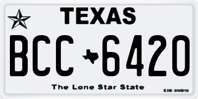 TX license plate BCC6420
