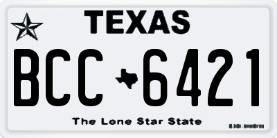 TX license plate BCC6421