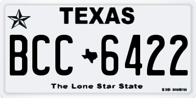TX license plate BCC6422