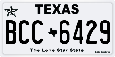 TX license plate BCC6429
