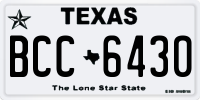 TX license plate BCC6430