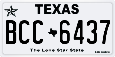 TX license plate BCC6437