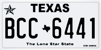 TX license plate BCC6441
