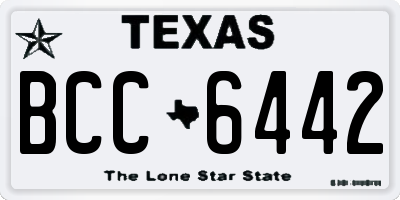 TX license plate BCC6442