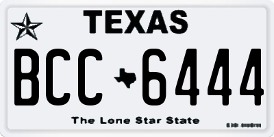 TX license plate BCC6444