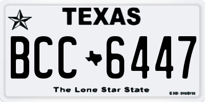 TX license plate BCC6447
