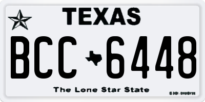 TX license plate BCC6448