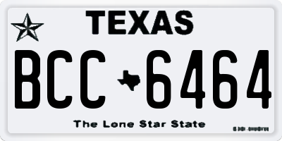 TX license plate BCC6464