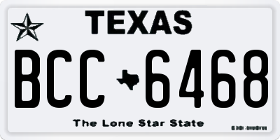 TX license plate BCC6468
