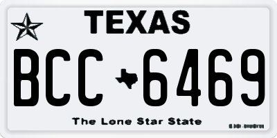 TX license plate BCC6469