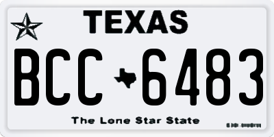 TX license plate BCC6483