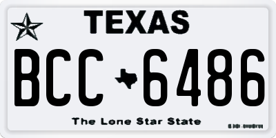 TX license plate BCC6486