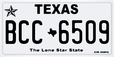 TX license plate BCC6509