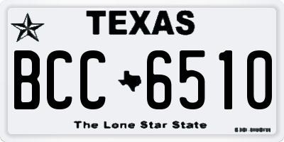 TX license plate BCC6510