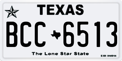 TX license plate BCC6513