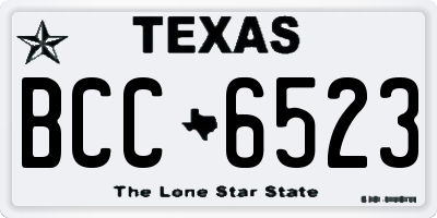 TX license plate BCC6523