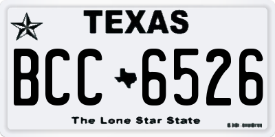TX license plate BCC6526