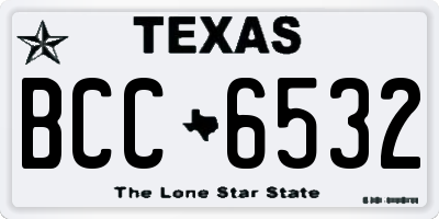 TX license plate BCC6532