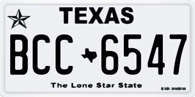 TX license plate BCC6547