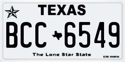 TX license plate BCC6549