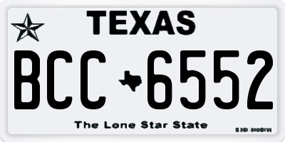 TX license plate BCC6552