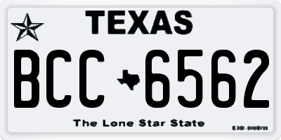 TX license plate BCC6562