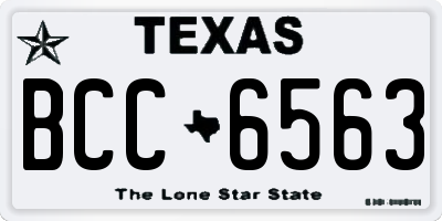 TX license plate BCC6563