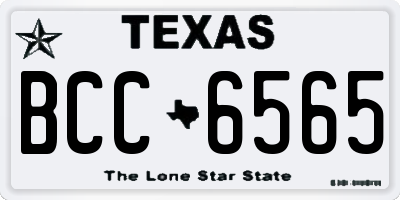 TX license plate BCC6565