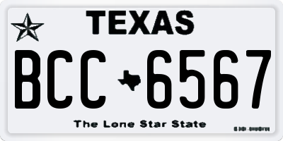TX license plate BCC6567
