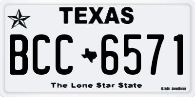 TX license plate BCC6571