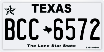 TX license plate BCC6572