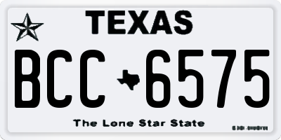 TX license plate BCC6575
