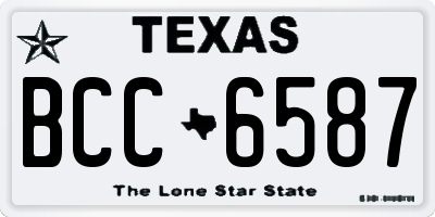 TX license plate BCC6587