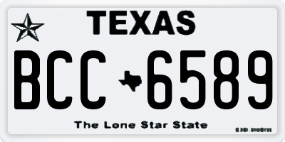 TX license plate BCC6589