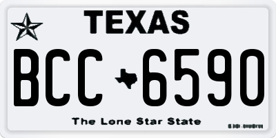 TX license plate BCC6590