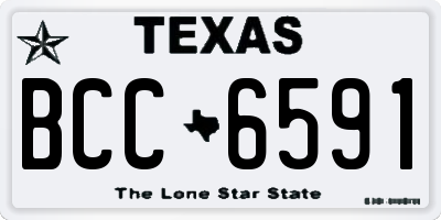 TX license plate BCC6591