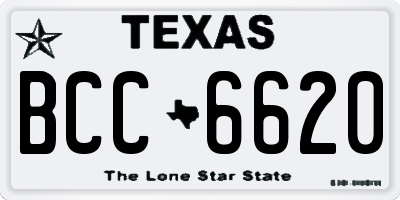 TX license plate BCC6620