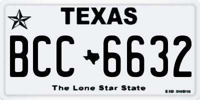 TX license plate BCC6632