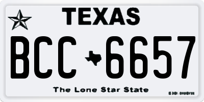 TX license plate BCC6657