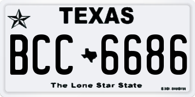 TX license plate BCC6686